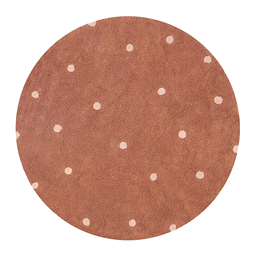 Lorena Canals Dot Vloerkleed Ø 140 cm - Kastanje