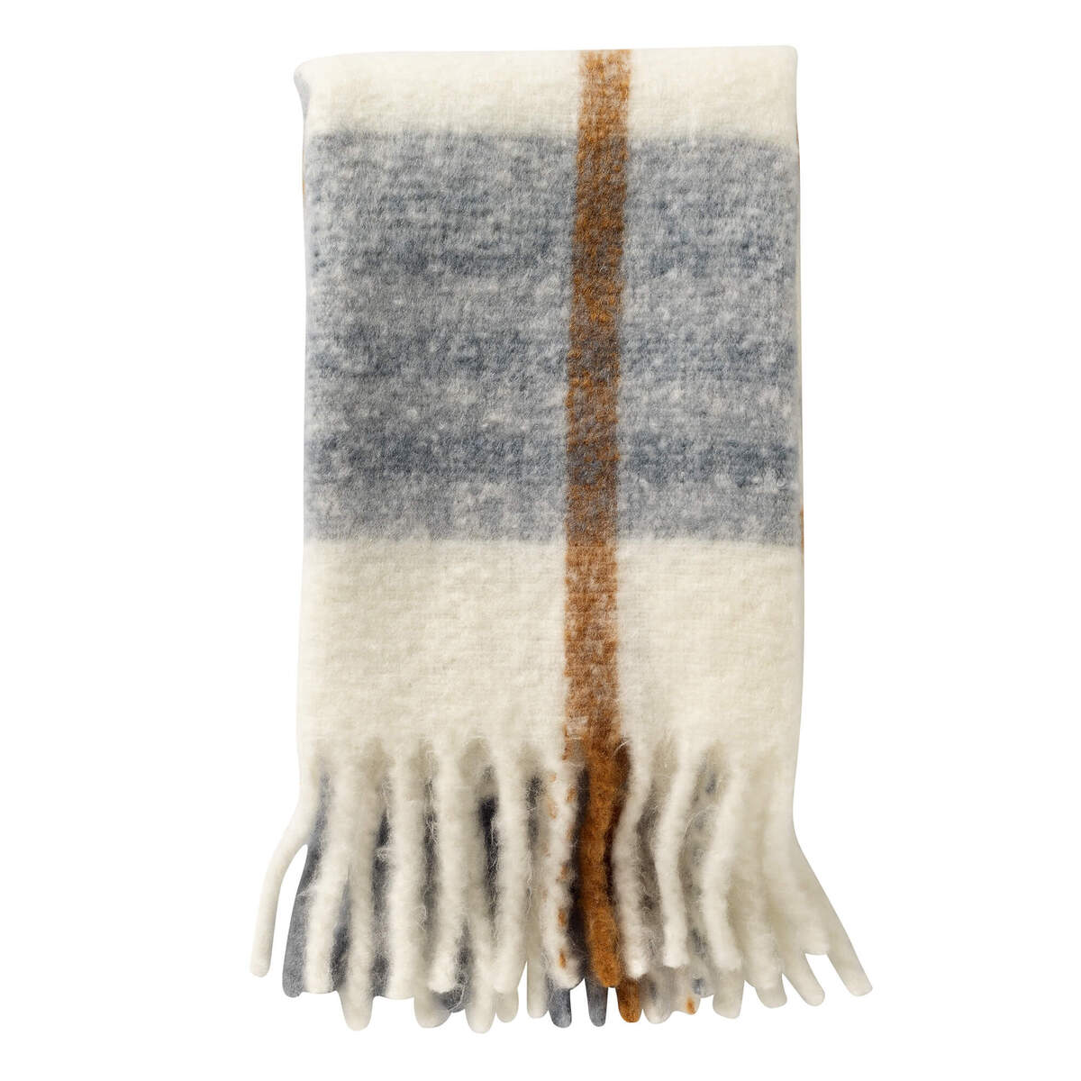 JAMIE - plaid 130x170 cm - geruit - Sterling Blue - blauw, wit