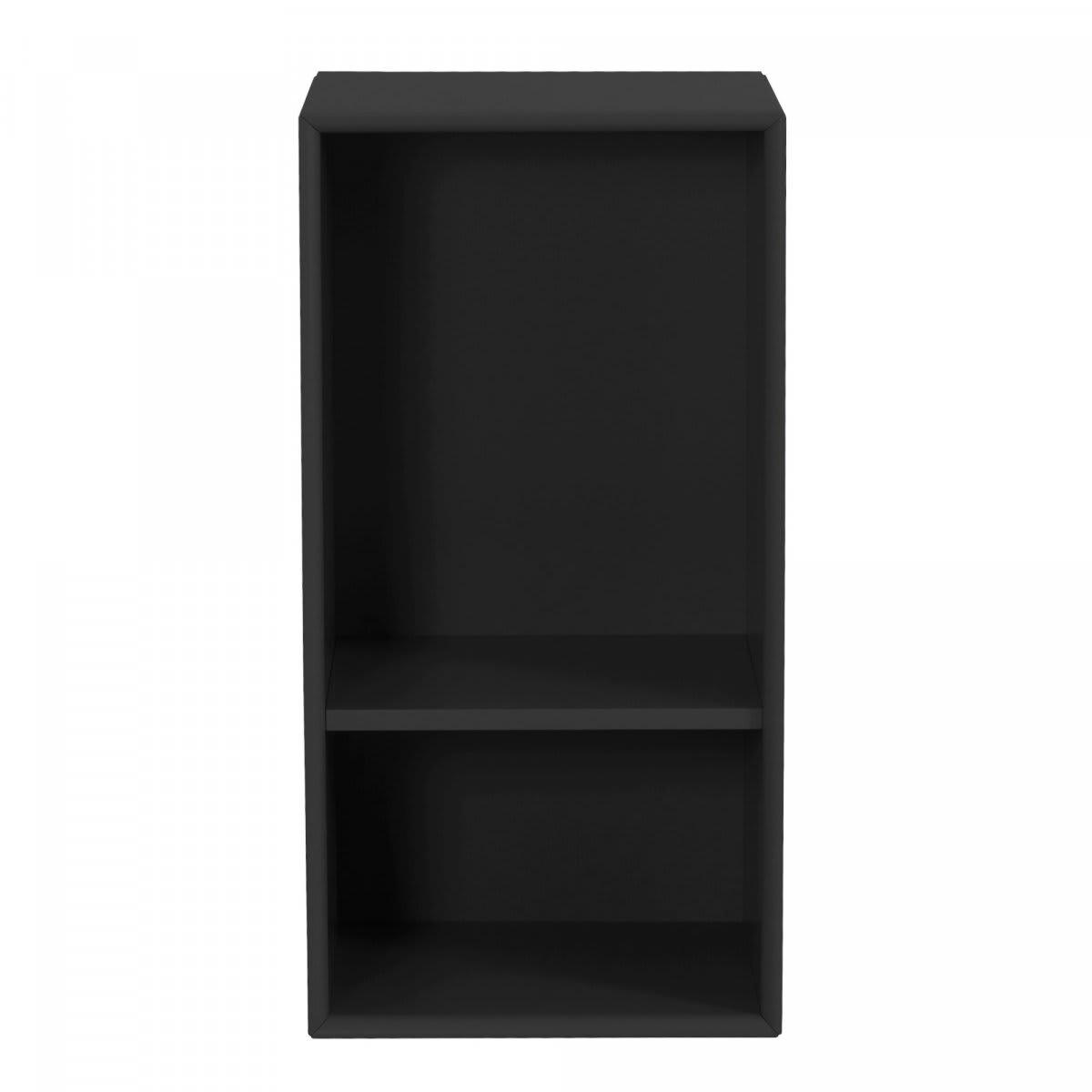 ZITA - Petite étagère murale 2 niches noir