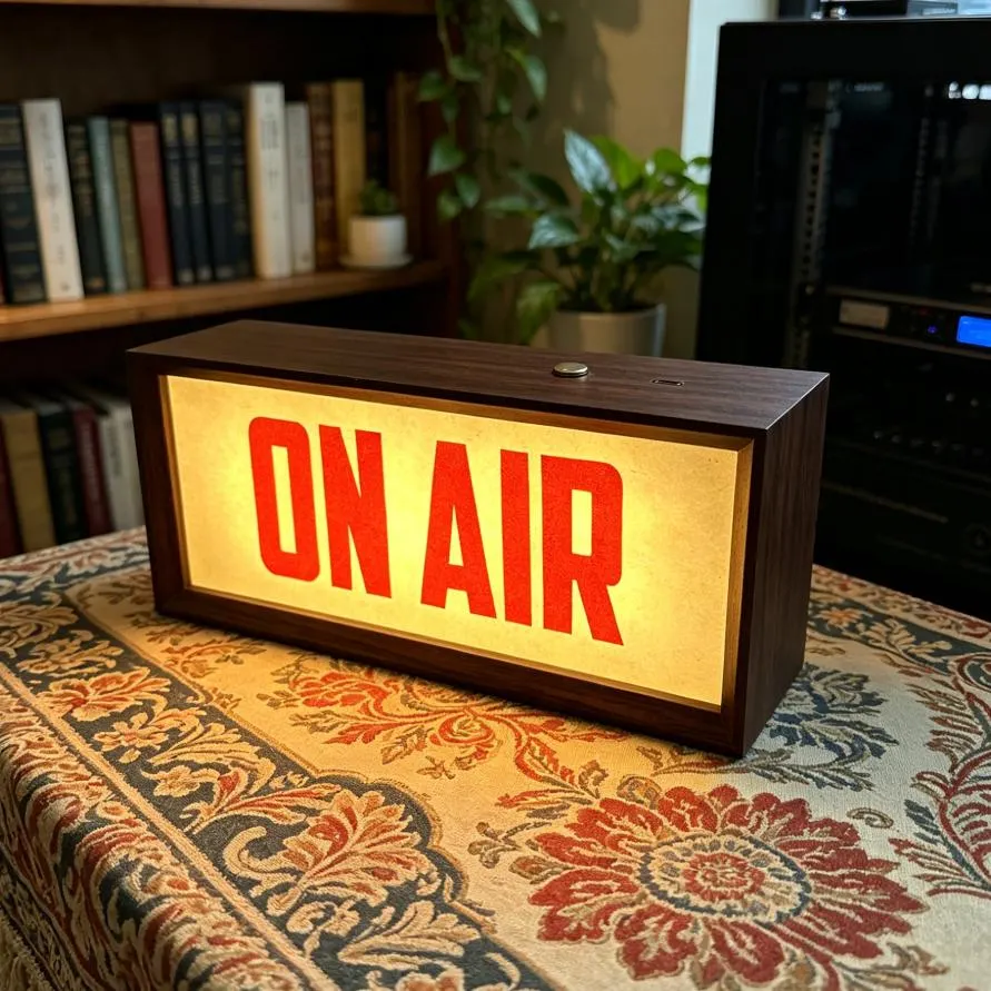 On Air sign lamp, ON AIR light box, Podcast Box sign, LED Recording Studio Sign