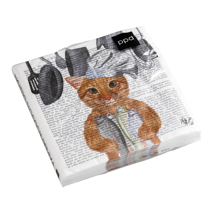 Papierserviette Cat chef