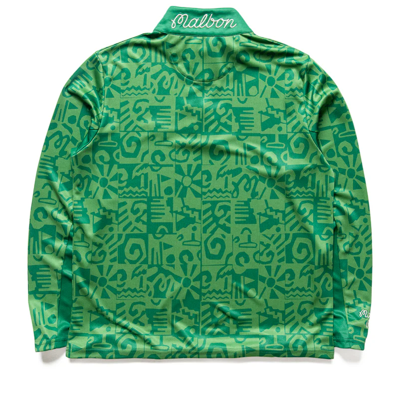 Malbon Golf Capo Performance Quarter Zip - Kelly Green