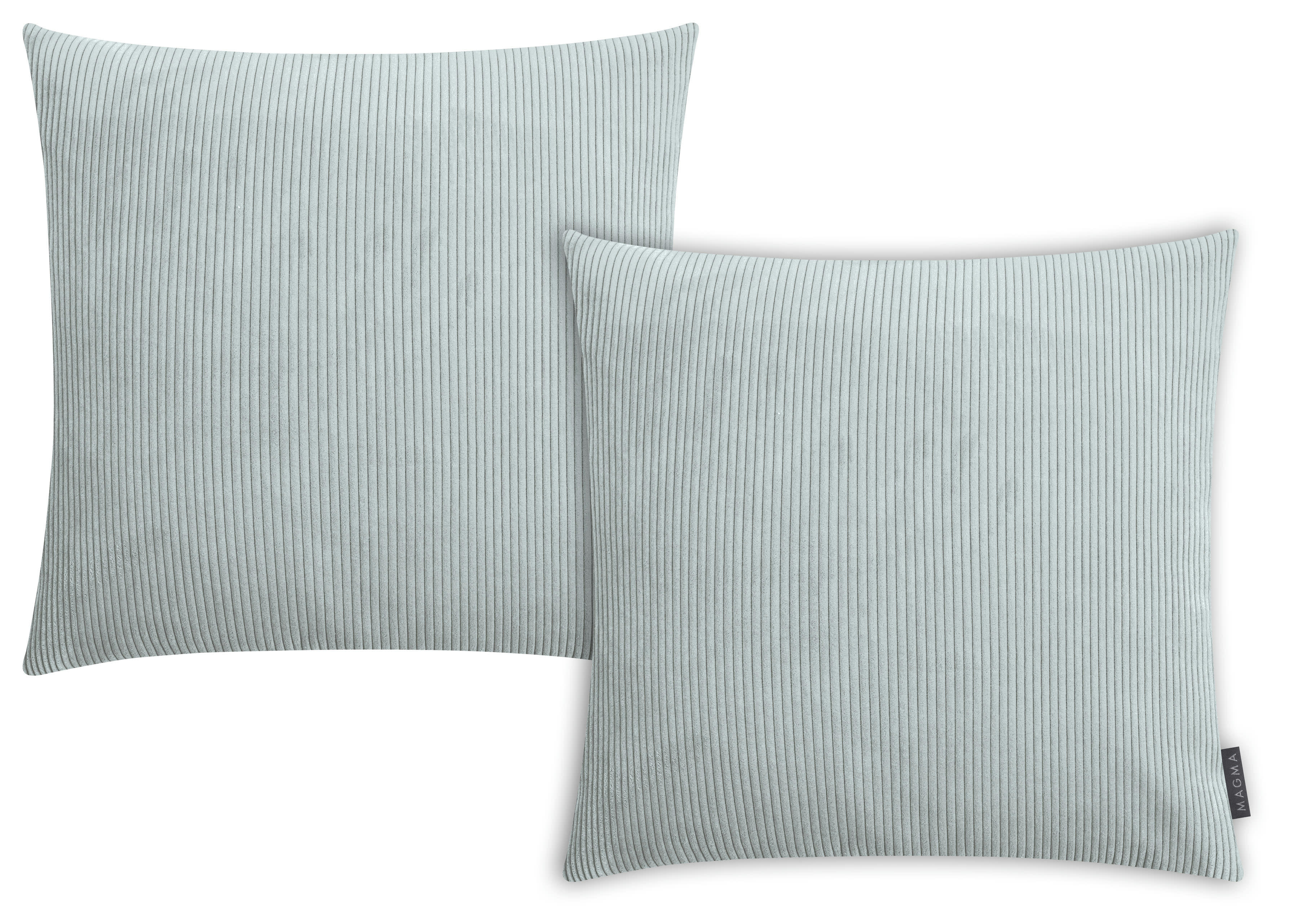 INGA - Housses de coussin velours cotelé bleu ciel- Lot de 2-50x50