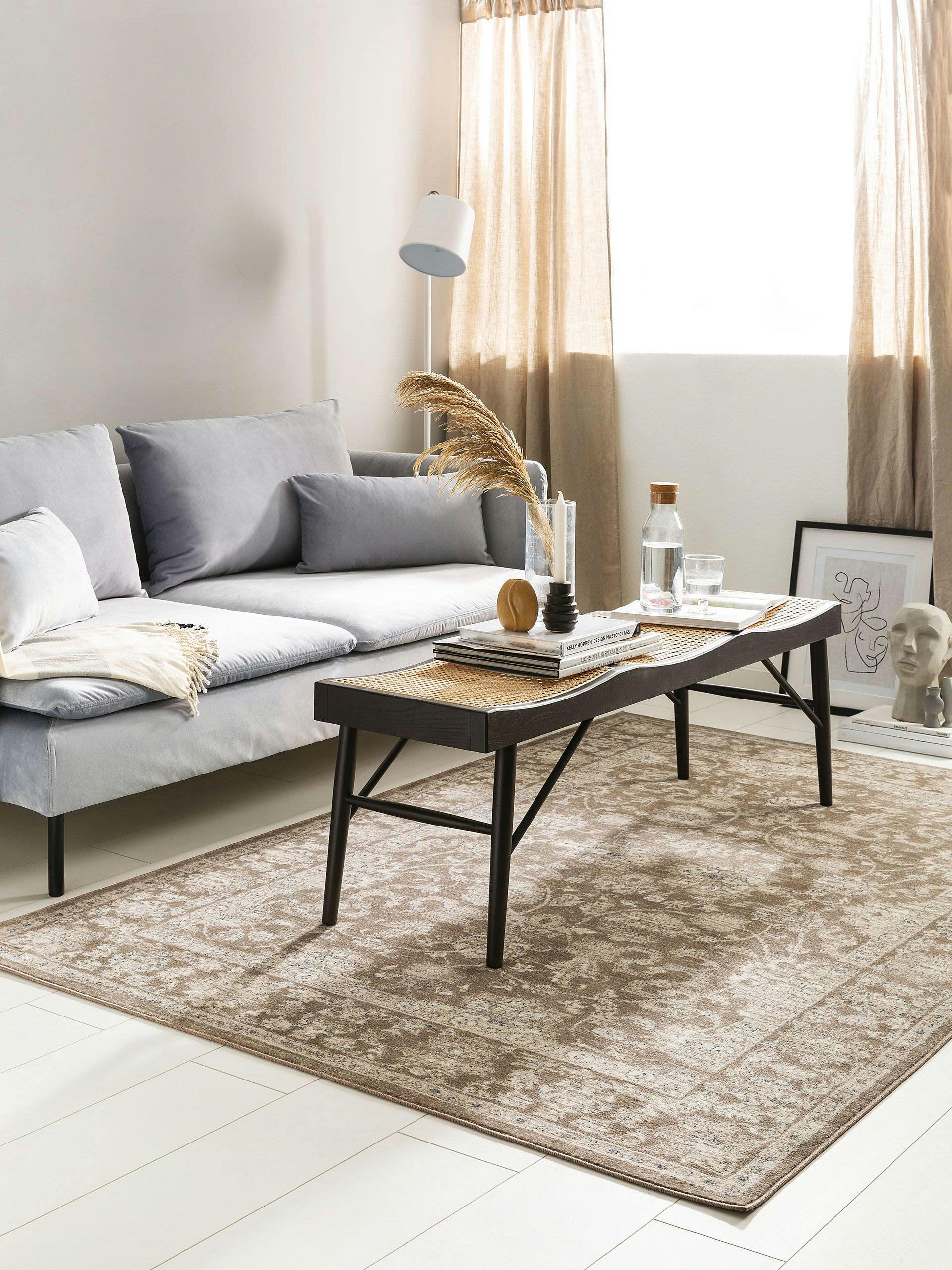 VINTAGE VELVET - Tapis beige/marron 100x150