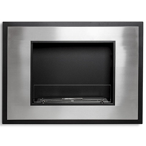 Foyer inox InSignal - Inox brossé - Vitre pare feu