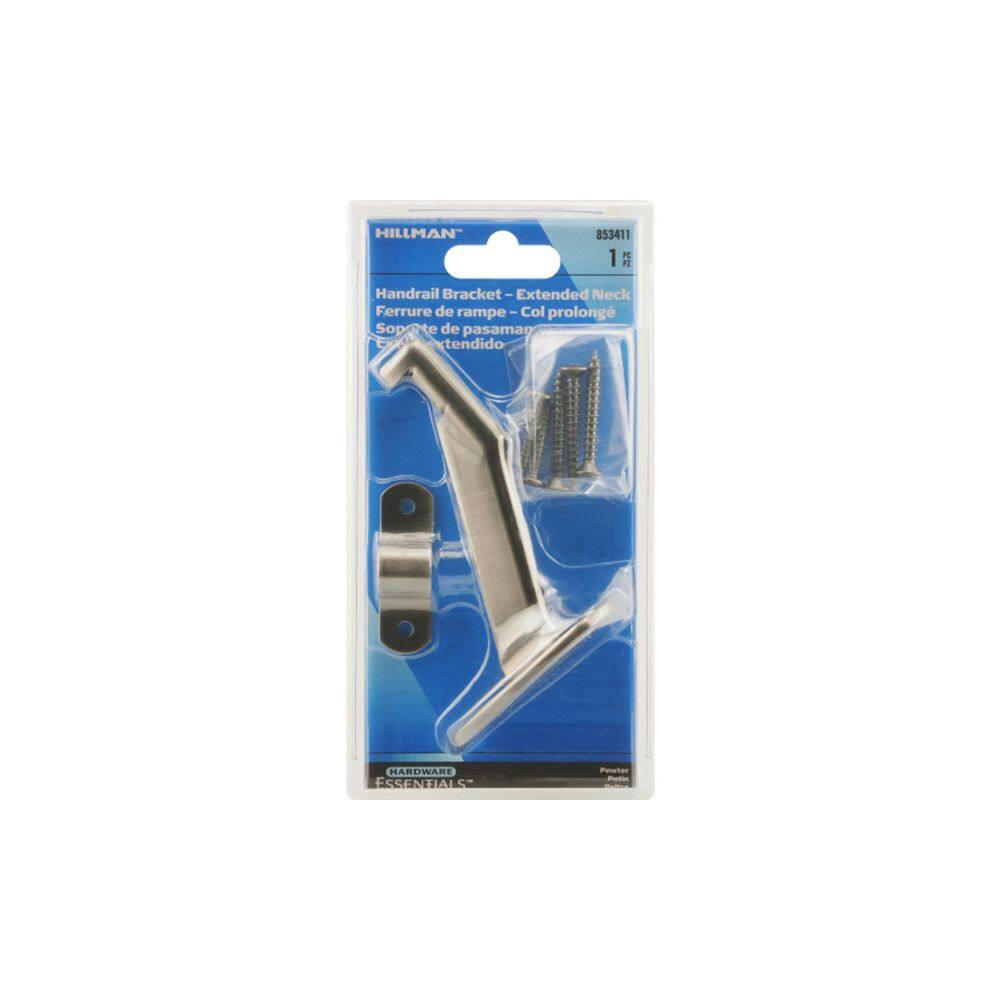 Hillman Plated Extended Neck Handrails, Pewter