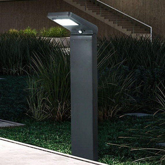 Borne Solaire LED Jardin 80 cm300 LumensDétecteur de Mouvement et Capteur Crépusculaire