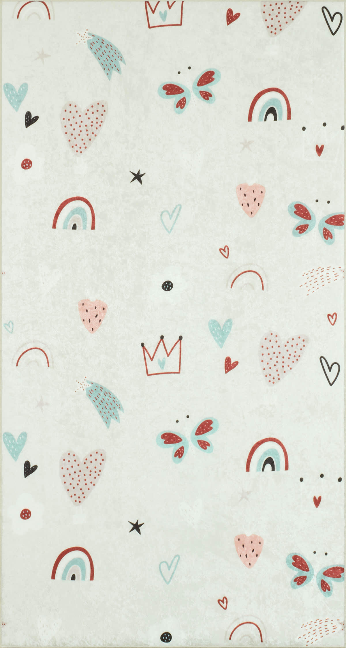HAPPY - Tapis enfant à motifs multicolore 80x150