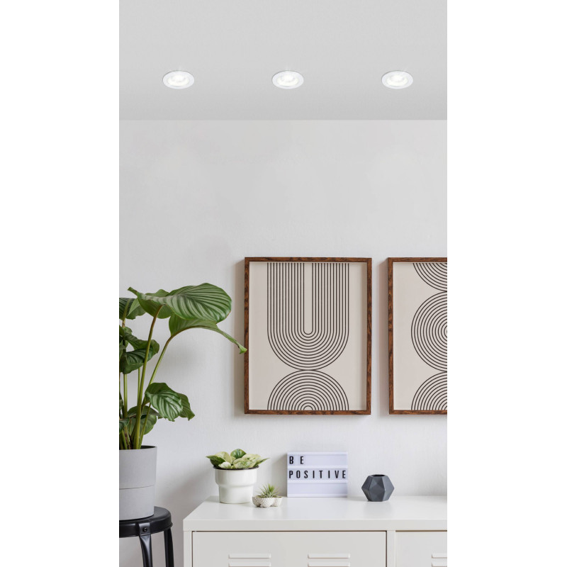 Spot encastrable LED Salabate rond blanc dimmable blanc chaud Ø 8,8 cm 6 W EGLO