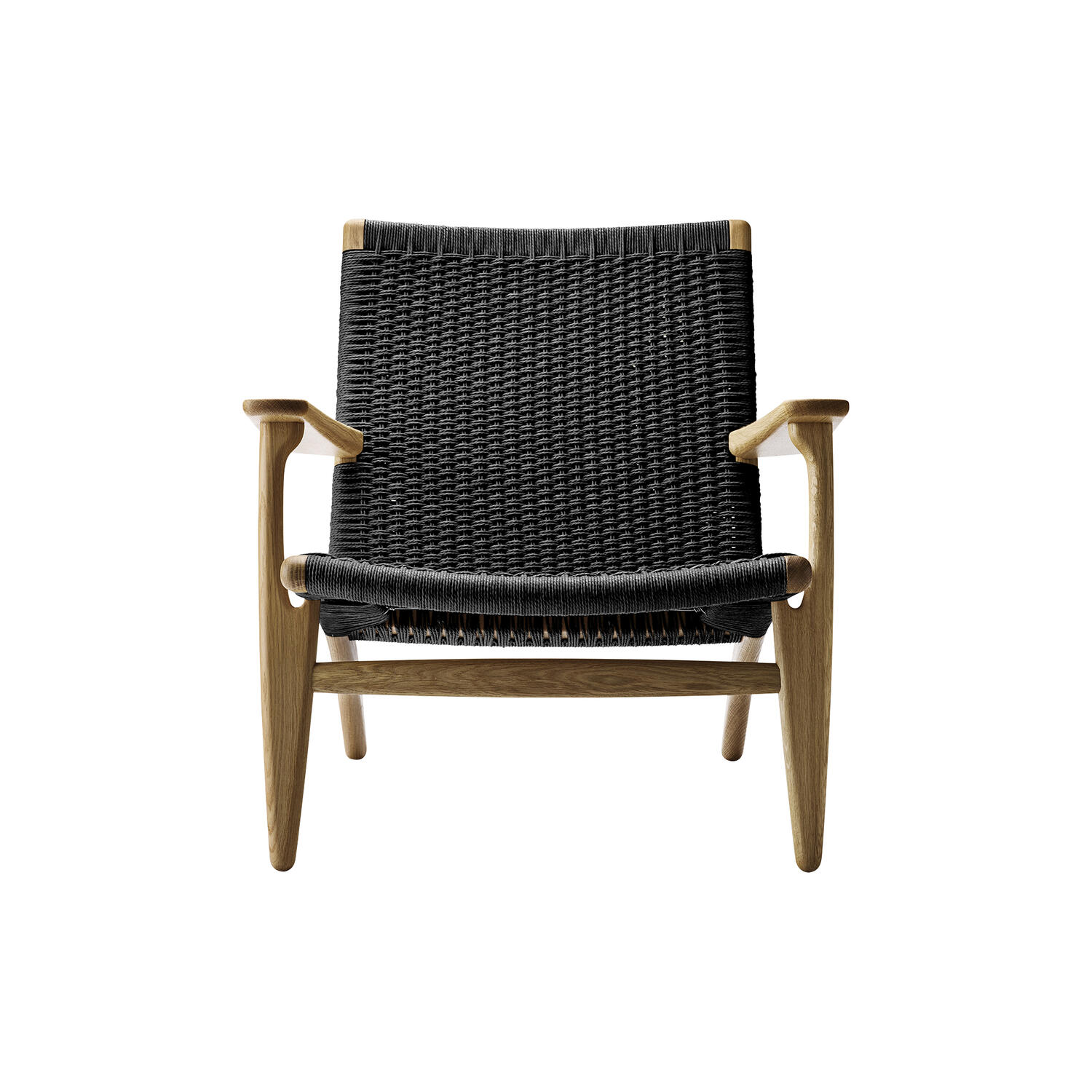 CH25 loungestol, olieret eg/sort