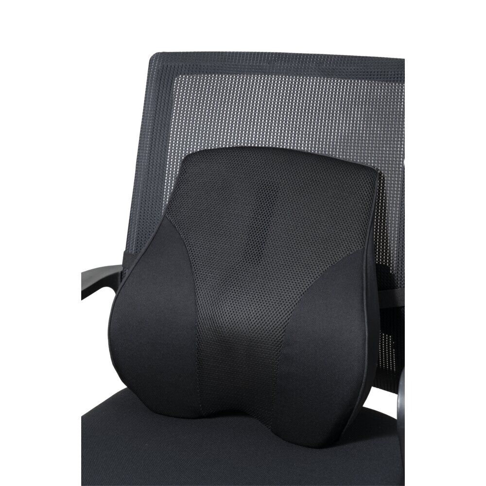 Dossier lombaire chaise de bureau mémoire de forme noir 43x11xH39,5cm