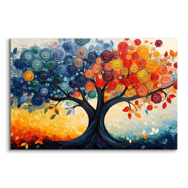 Obraz Kolorowe Abstrakcyjne Drzewo 30x20cm