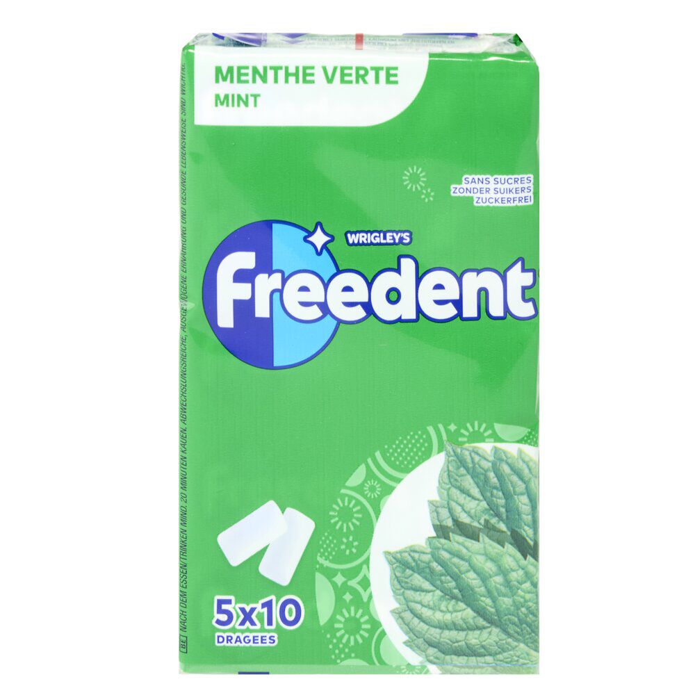 Chewing-gum Airwaves menthe verte 5 étuis de 10 dragées