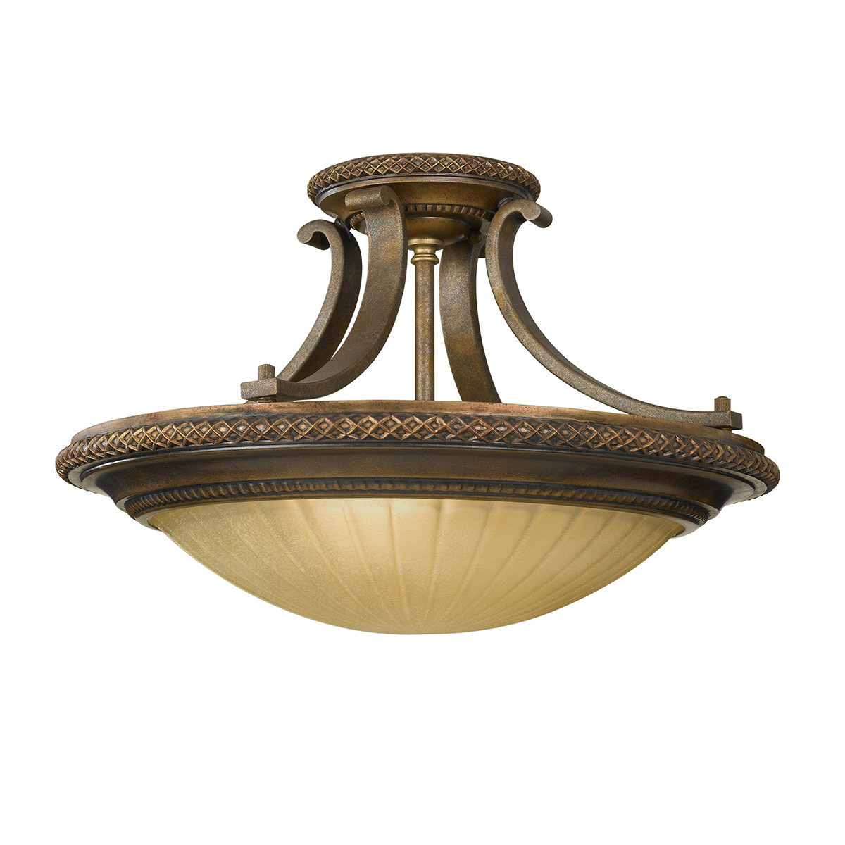 Lampa sufitowa florenckie złoto-brytyjski brąz Kelham Hall 2xE27x60W Feiss