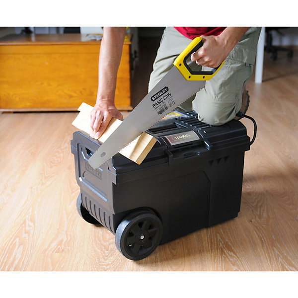Coffre de chantier vide polypropylène cadenassable Stanley 38 cm