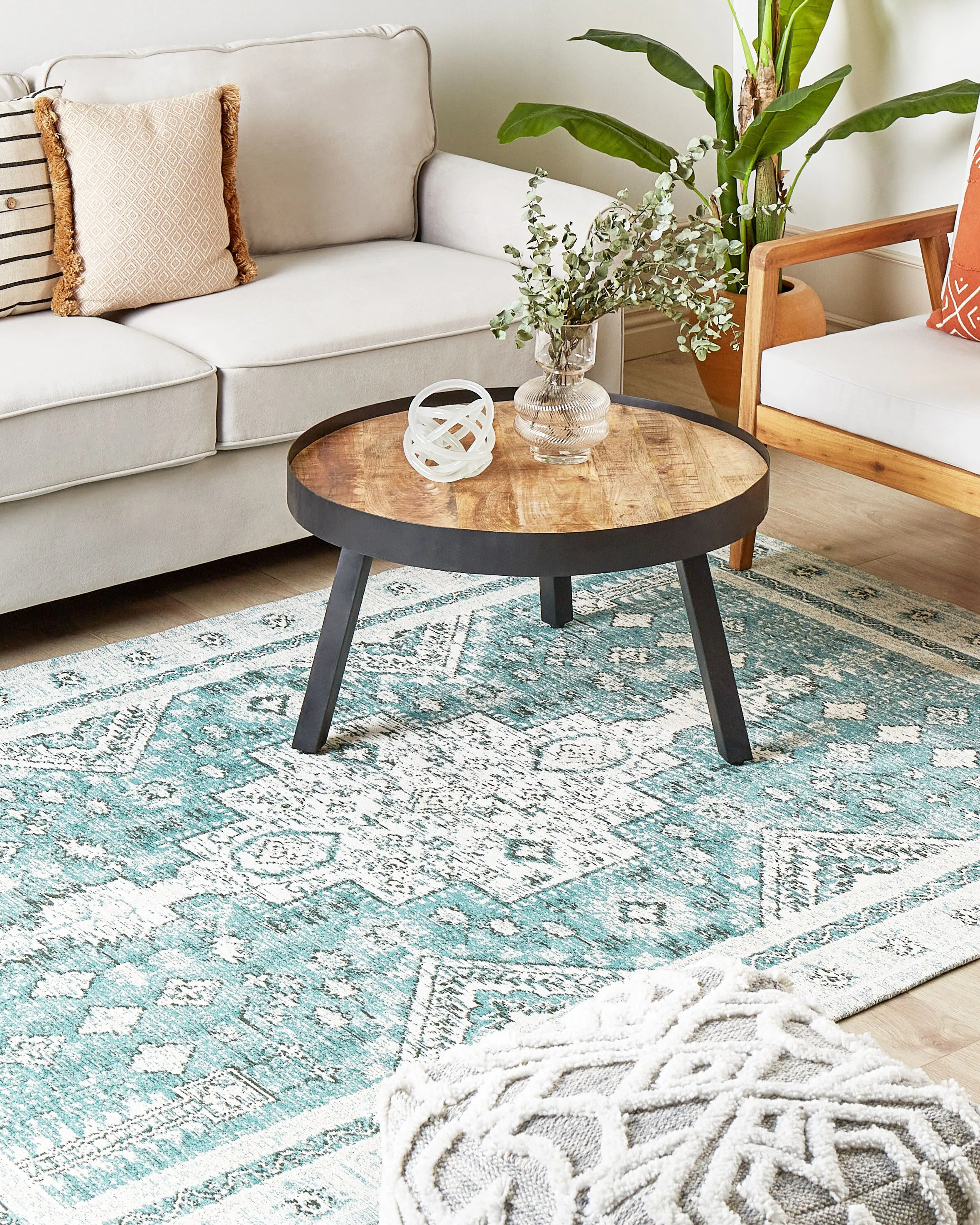 Rug FULLA Mint Green 160 x 230 cm Cotton