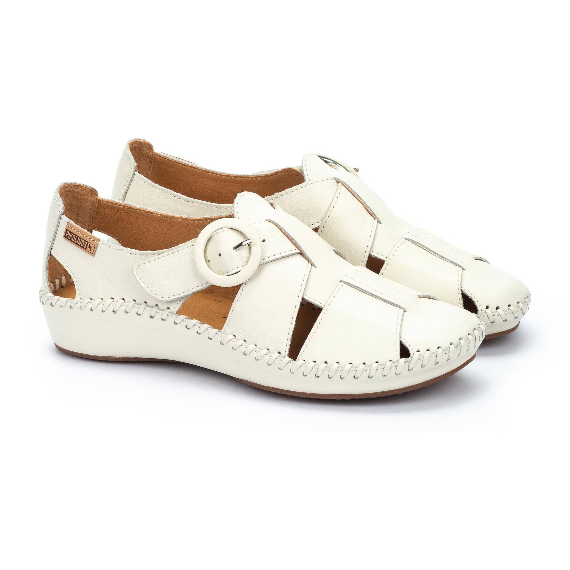 P. VALLARTA - Zapato semiabierto con cierre adherente para mujer