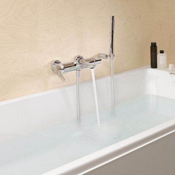 Jacob Delafon - Ensemble Mitigeur Bain Douche mécanique mural ALEO   avec douchette et flexible Awaken