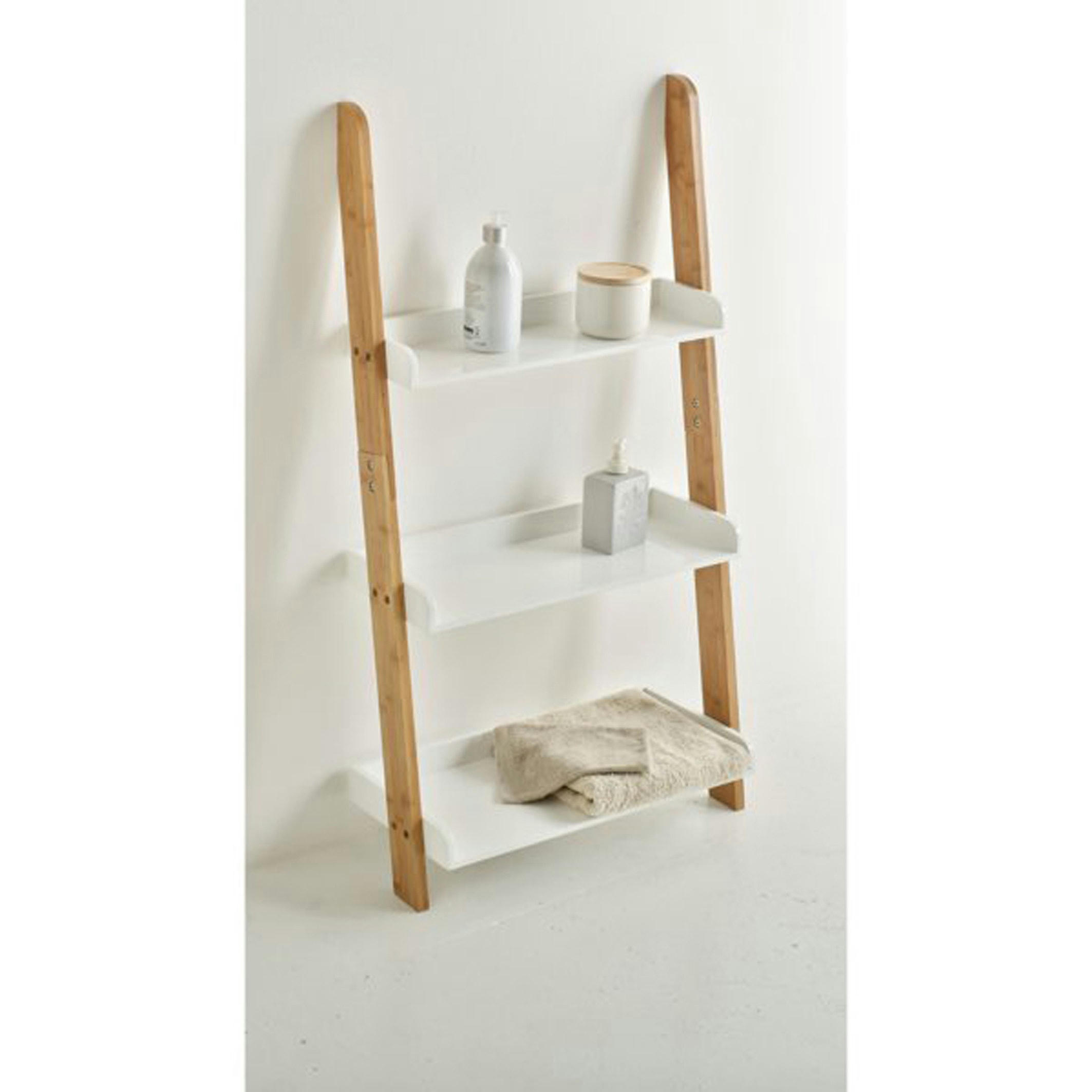 Echelle salle de bain, 3 étagères, LINDUS