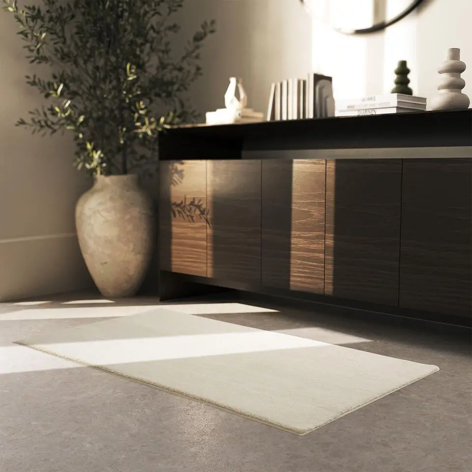 tectake? Kortpolig vloerkleed Soft Zone 80 x 150 cm - Beige