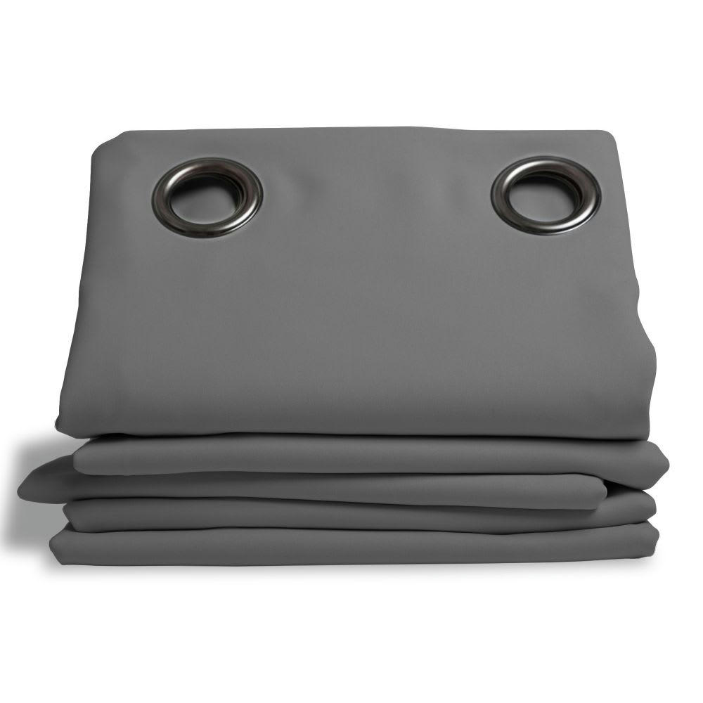 - Rideau occultant gris 140 x 260