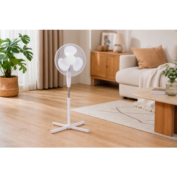Standventilator, Ø 40 cm, 3 Stufen, oszillierend, weiß