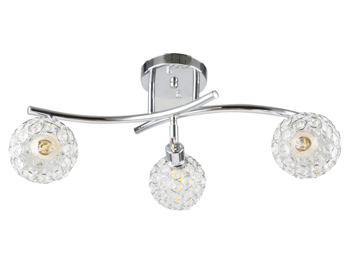 Lampa sufitowa Calipso 3-punktowa stalowa srebrna