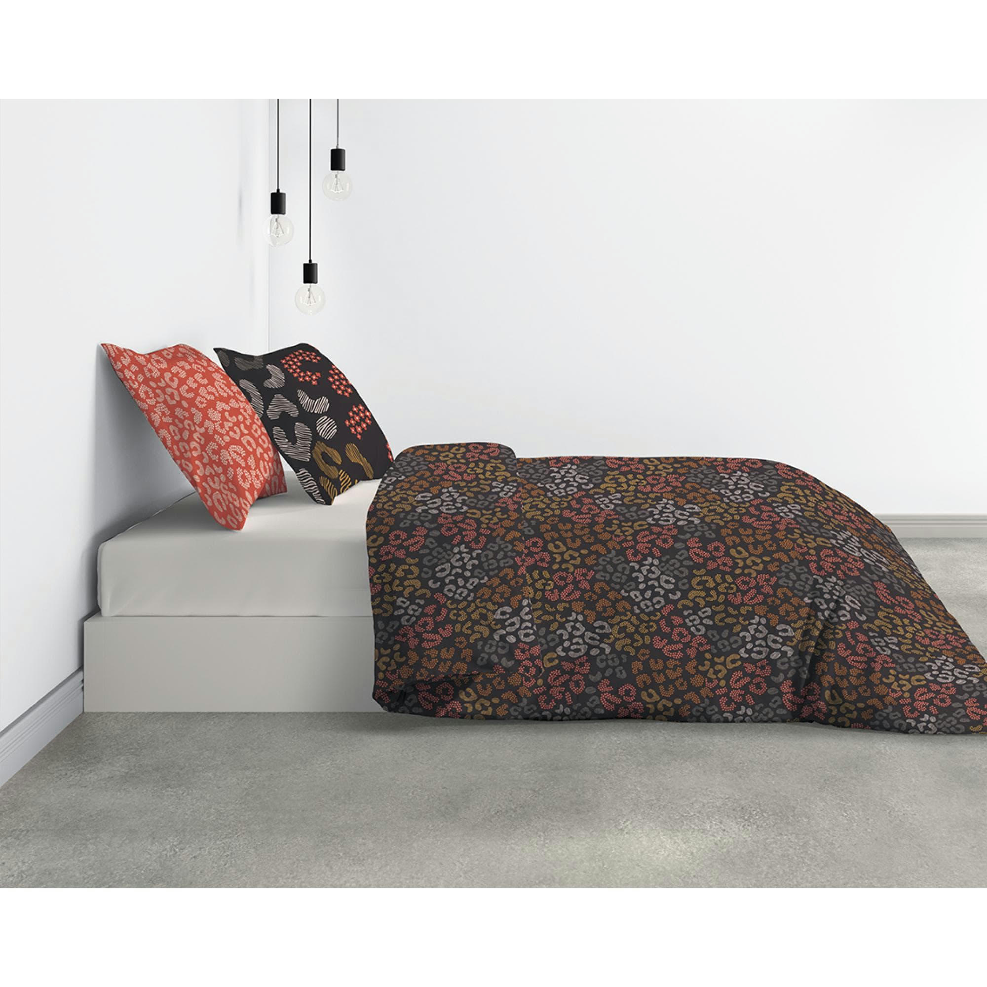 ONALIA - Parure de lit 2 personnes  avec housse de couette et taies d'oreiller