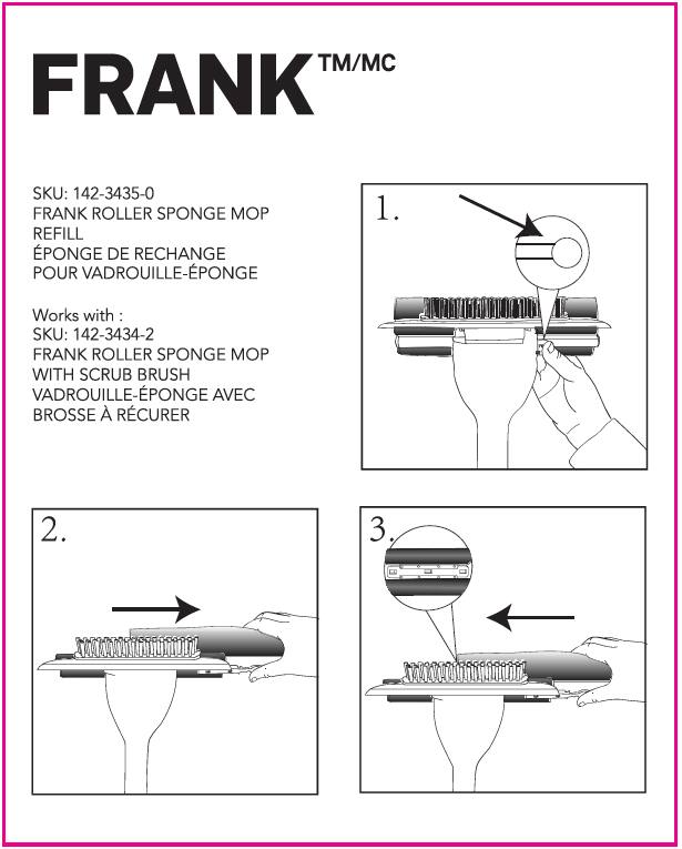 Frank Reusable Sponge Roller Mop Refill