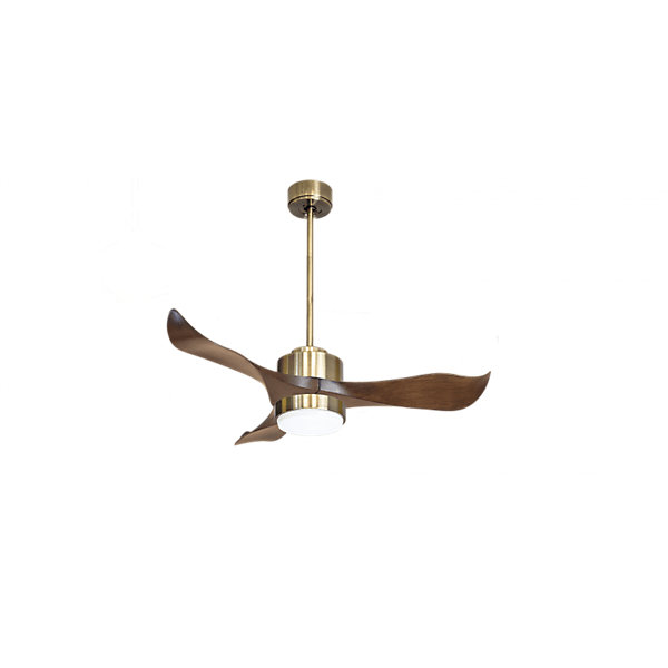 Modulo Regular Exterior - un ventilateur pour extérieur IP44, DC 106 cm Laiton pales abs marron Lumière dimmable 10 à 20 m²