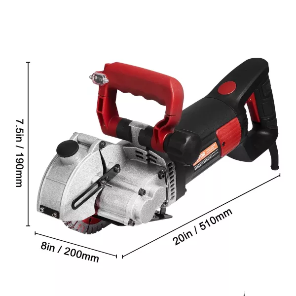 Bruzdownica do ścian betonu przecinarka 2500W laser 5 tarcz głębokość 34mm