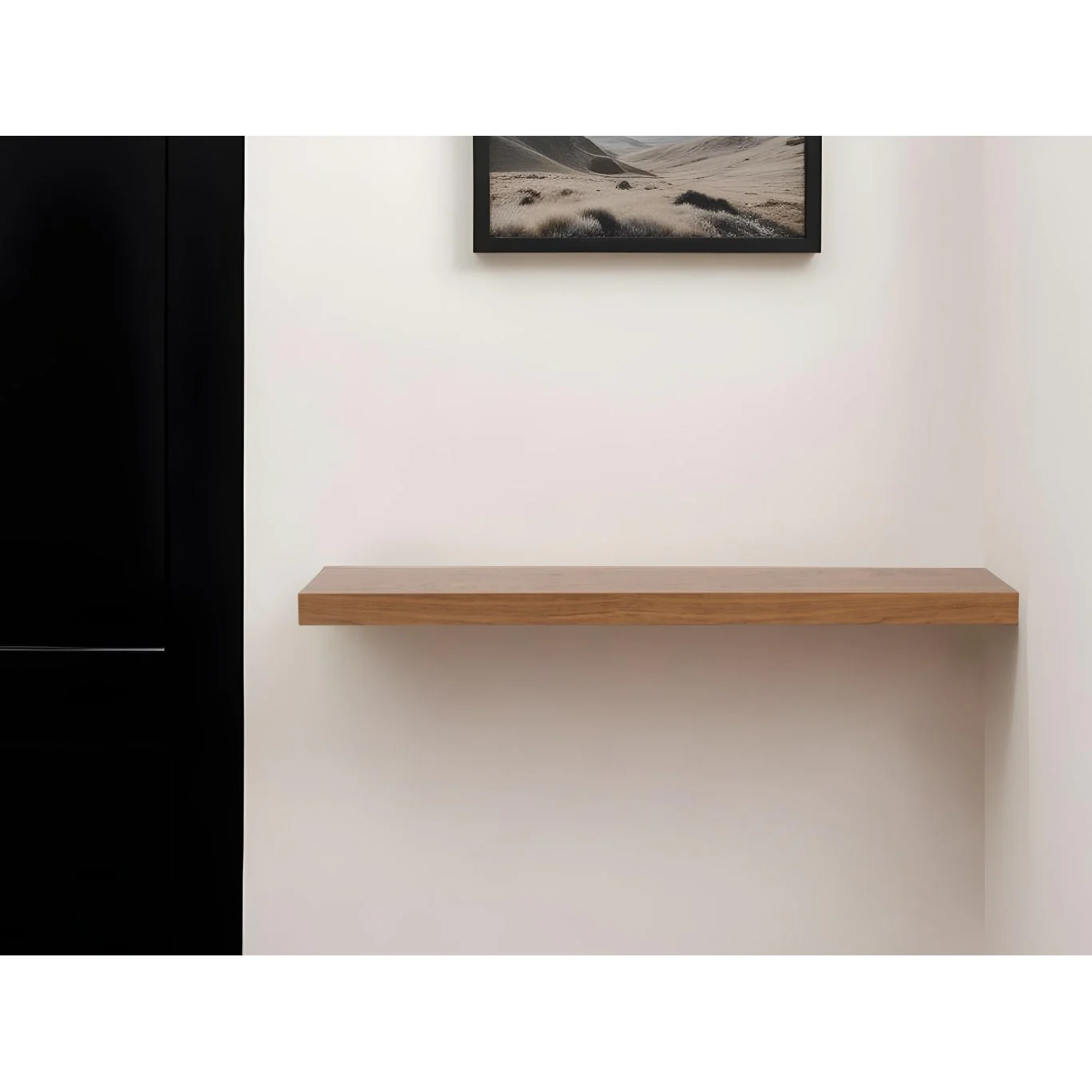 HomeRoots 43 Brown Wooden Wall Mounted Floating Shelf