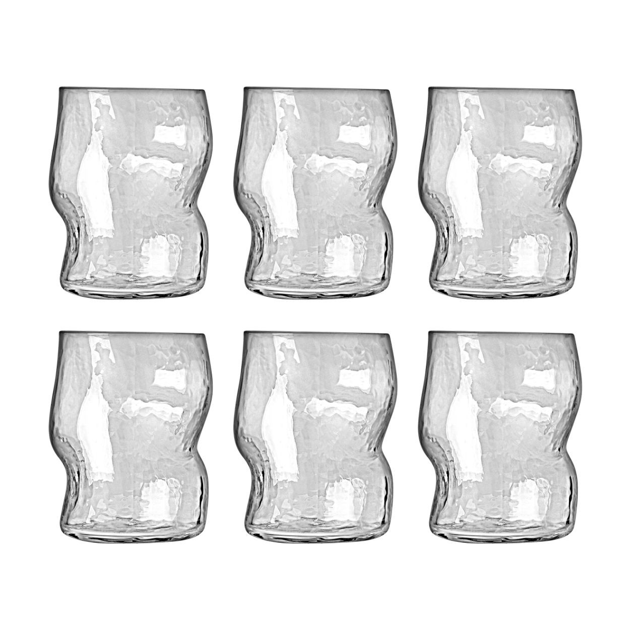 Szklanka do wody Distorted 250 ml 6 szt. komplet