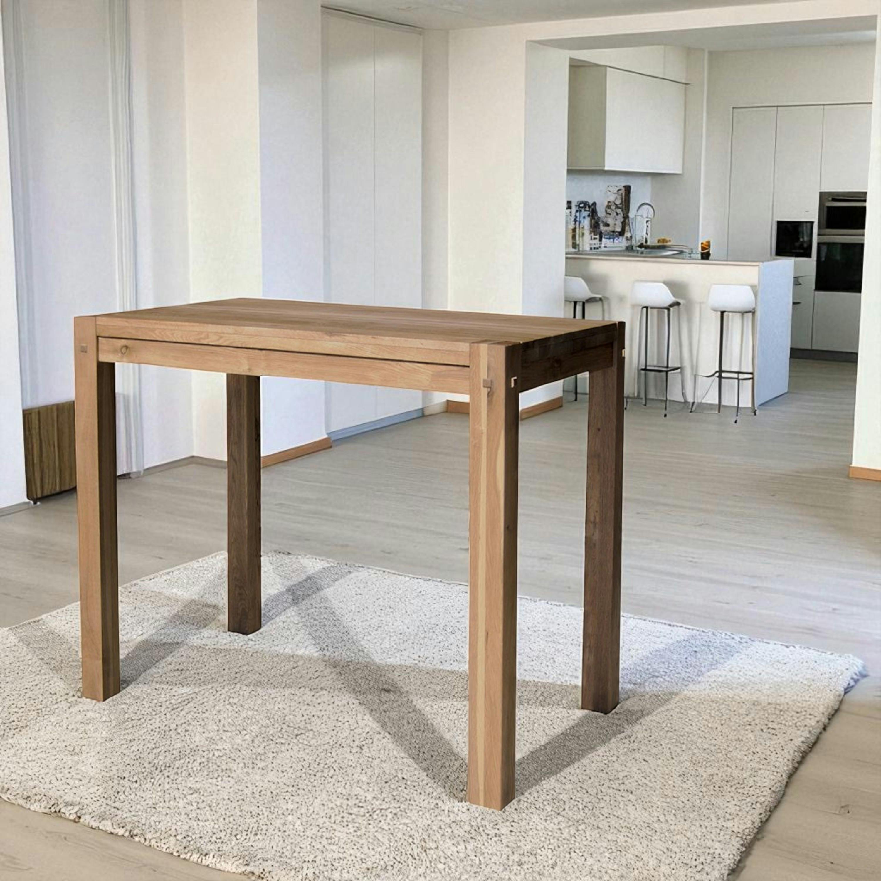 Table haute de cuisine en bois - plateau chêne 150 cm FJORD