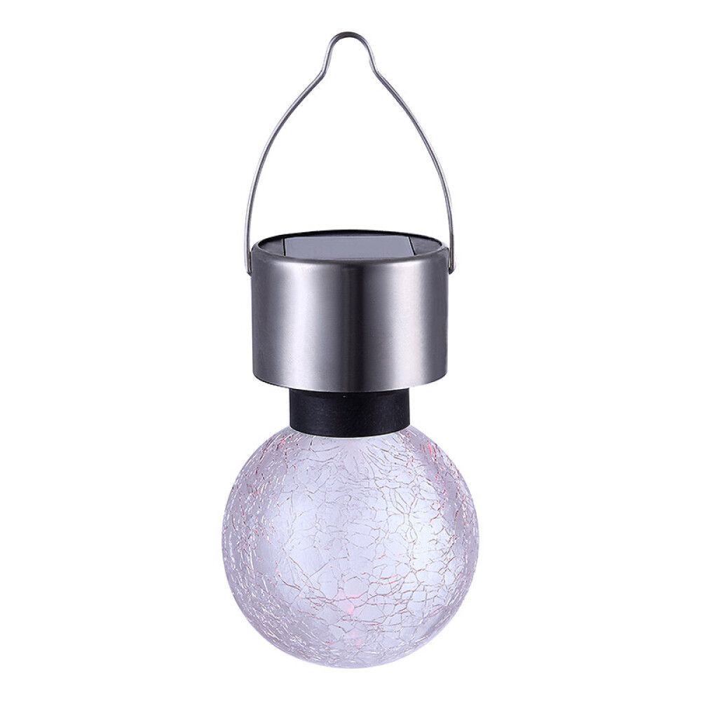 SOLCELLELAMPE GLOBO KRAKELERT GLASSKULE