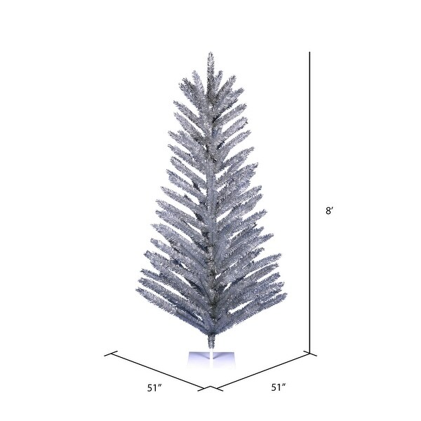 Vickerman 8' x 51" Vintage Aluminum Artificial Christmas Tree, Unlit - Green - 8' x 51"