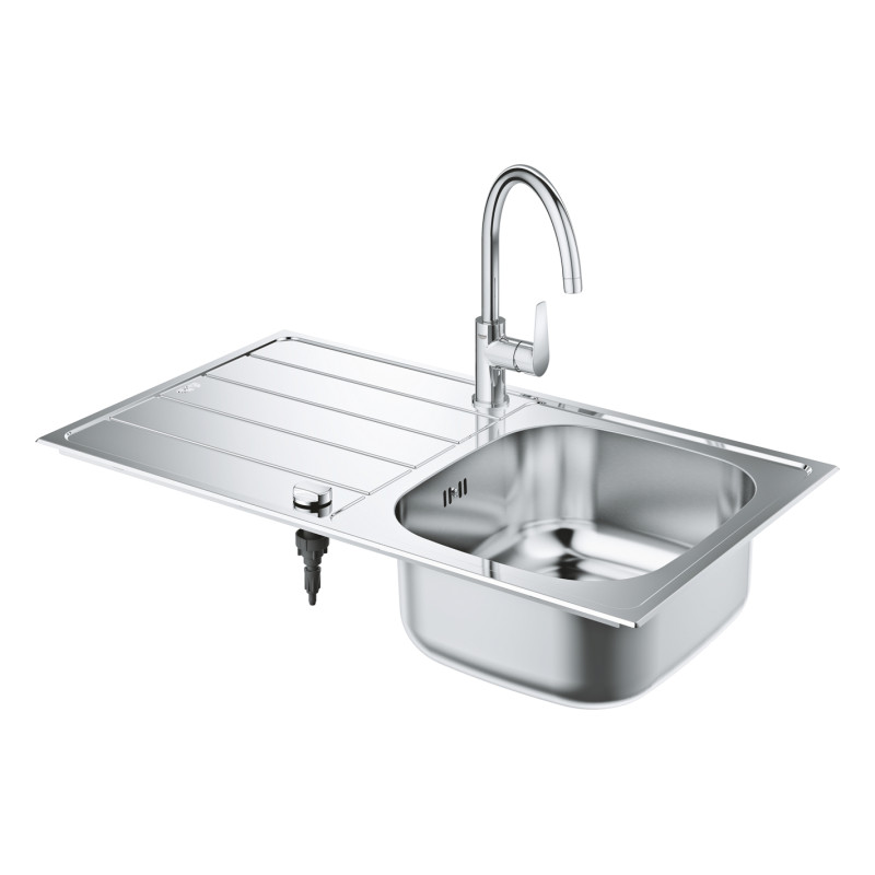 Évier de cuisine à encastrer K200 avec mitigeur BauEdge chrome GROHE