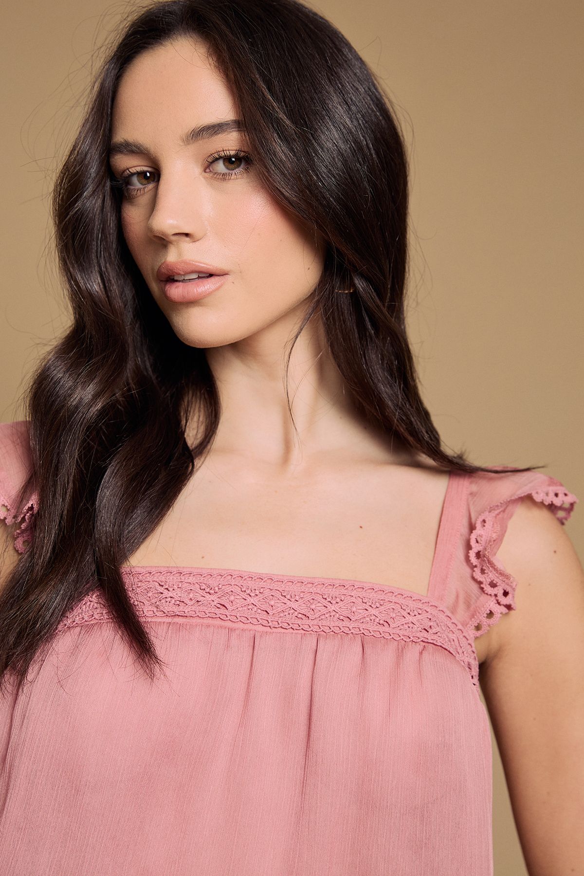 Oasis Tiered Frill Sleeve Western Cami Top