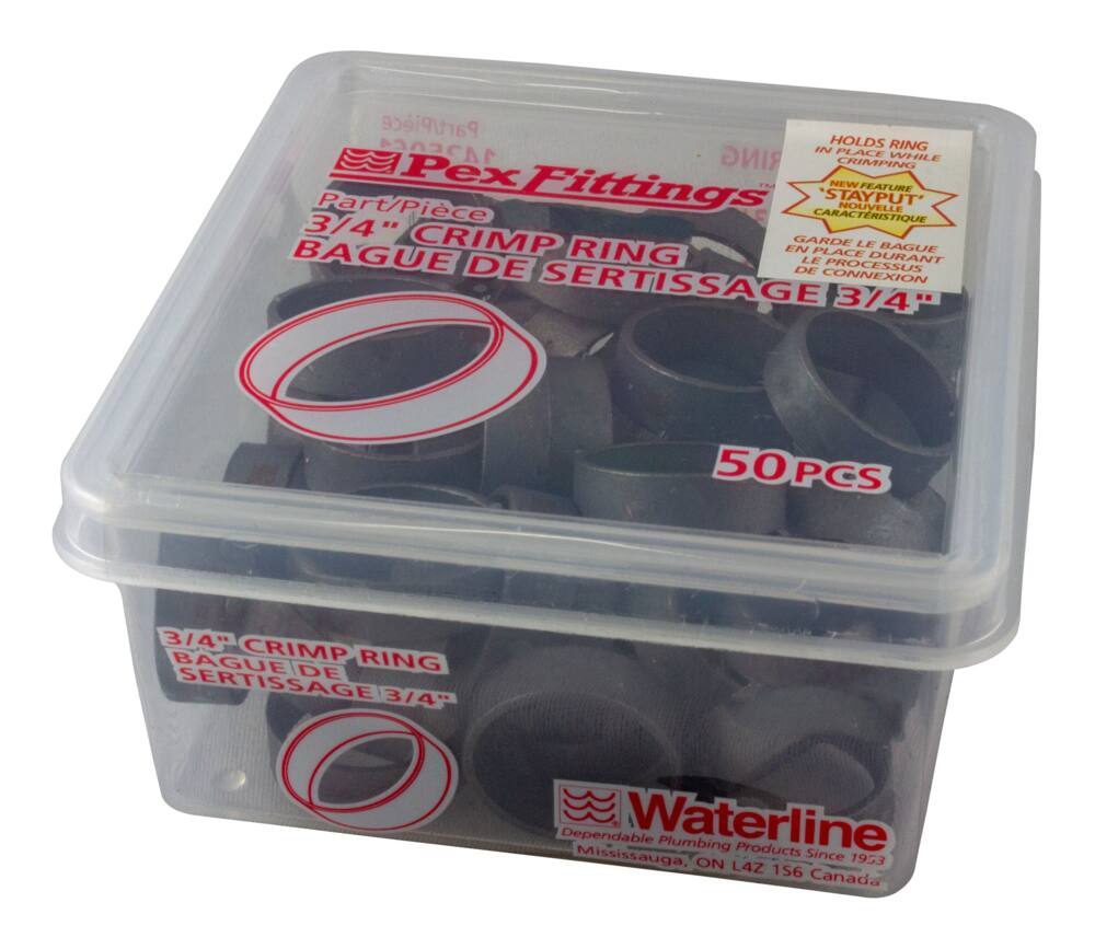 Waterline Crimp Ring, 0.7-in, 40-pk