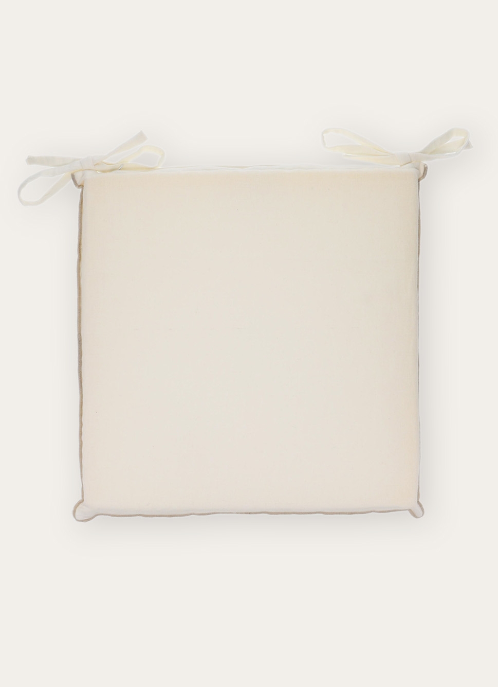 GALETTE DE CHAISE DÉHOUSSABLE COTON/LIN THYM/SAUGE