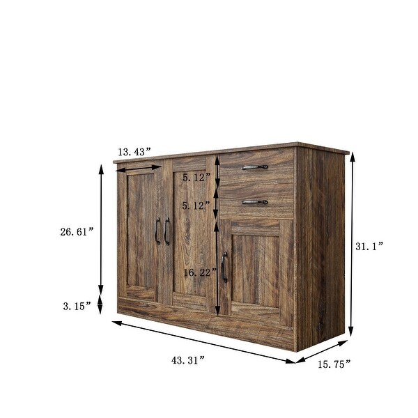 Dining Room Storage Cabinet with 1 Storage and 2 Drawers