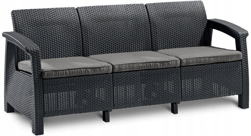 Zestaw Mebli Ogrodowych Balkonowych sofa stolik Corfu Keter