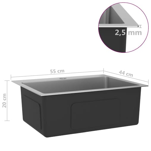 NNEVL Handmade Kitchen Sink Stainless Steel