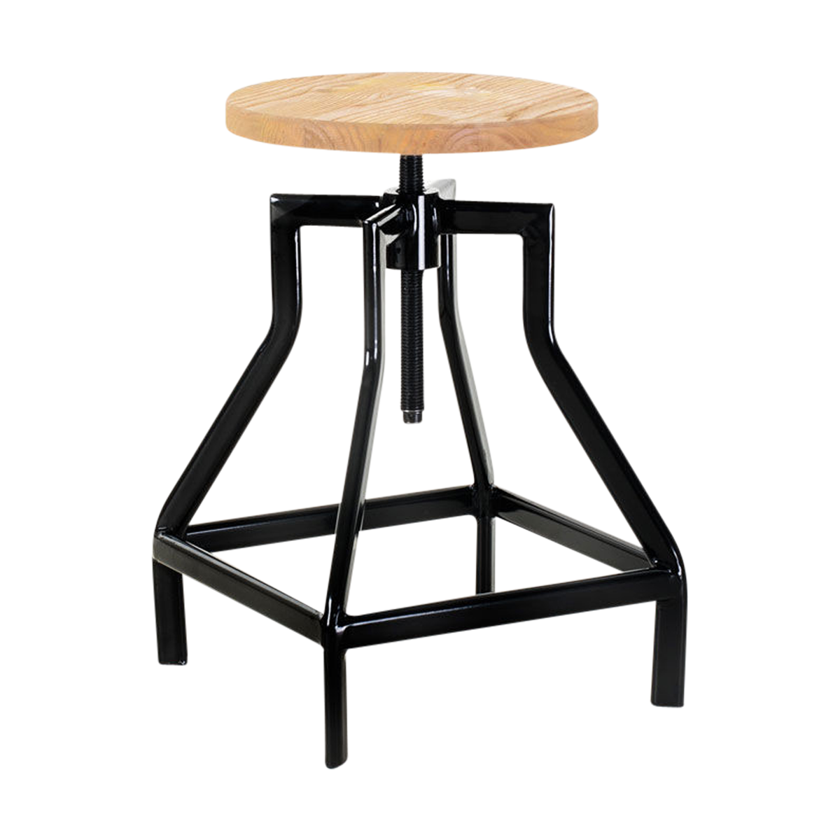 Legend Lage draaibare kruk zwart - in hoogte verstelbaar