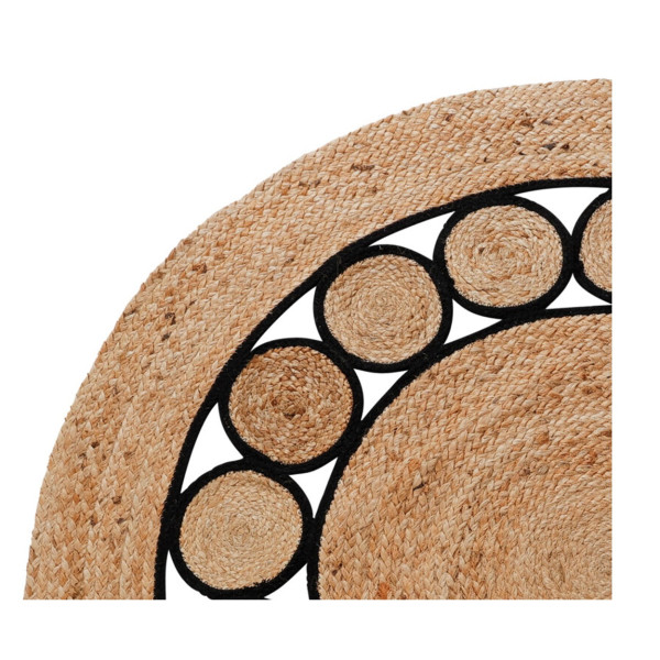 Dywan z juty pleciony boho duży okrągły 120 cm