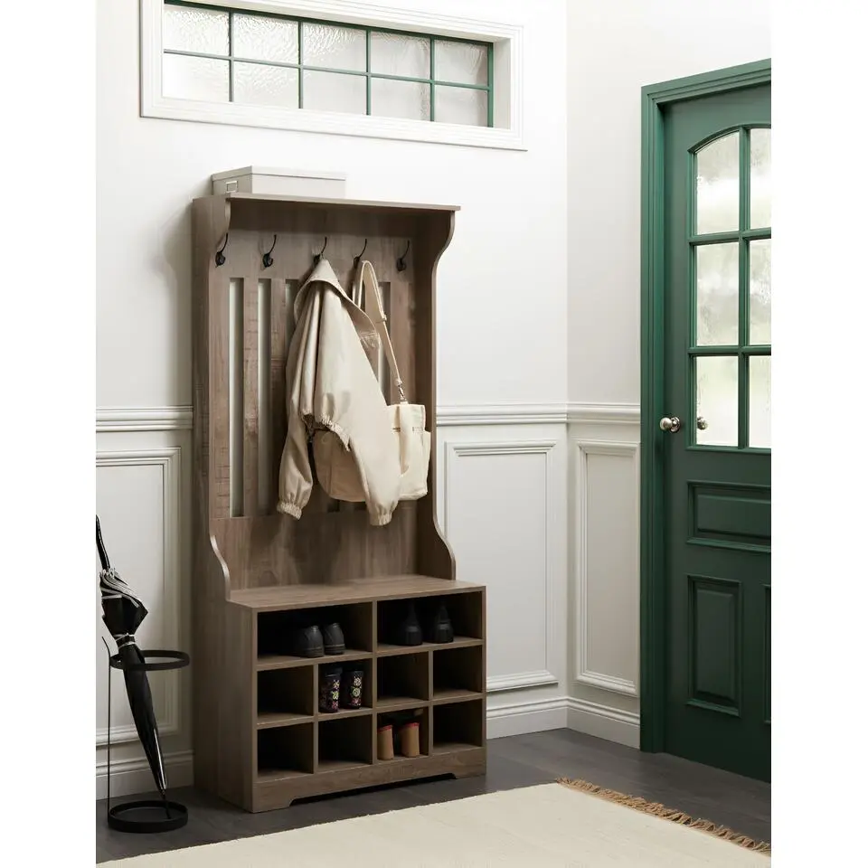 DENILIQUIM - Schoenenkast - Donkerbruin - Hout