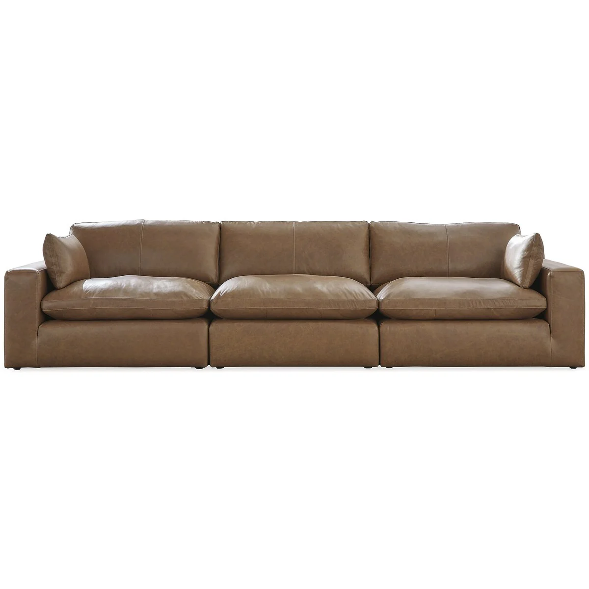 Signature Design by Ashley Emilia Caramel 3-Piece Sofa - 143W x 43D x 36H