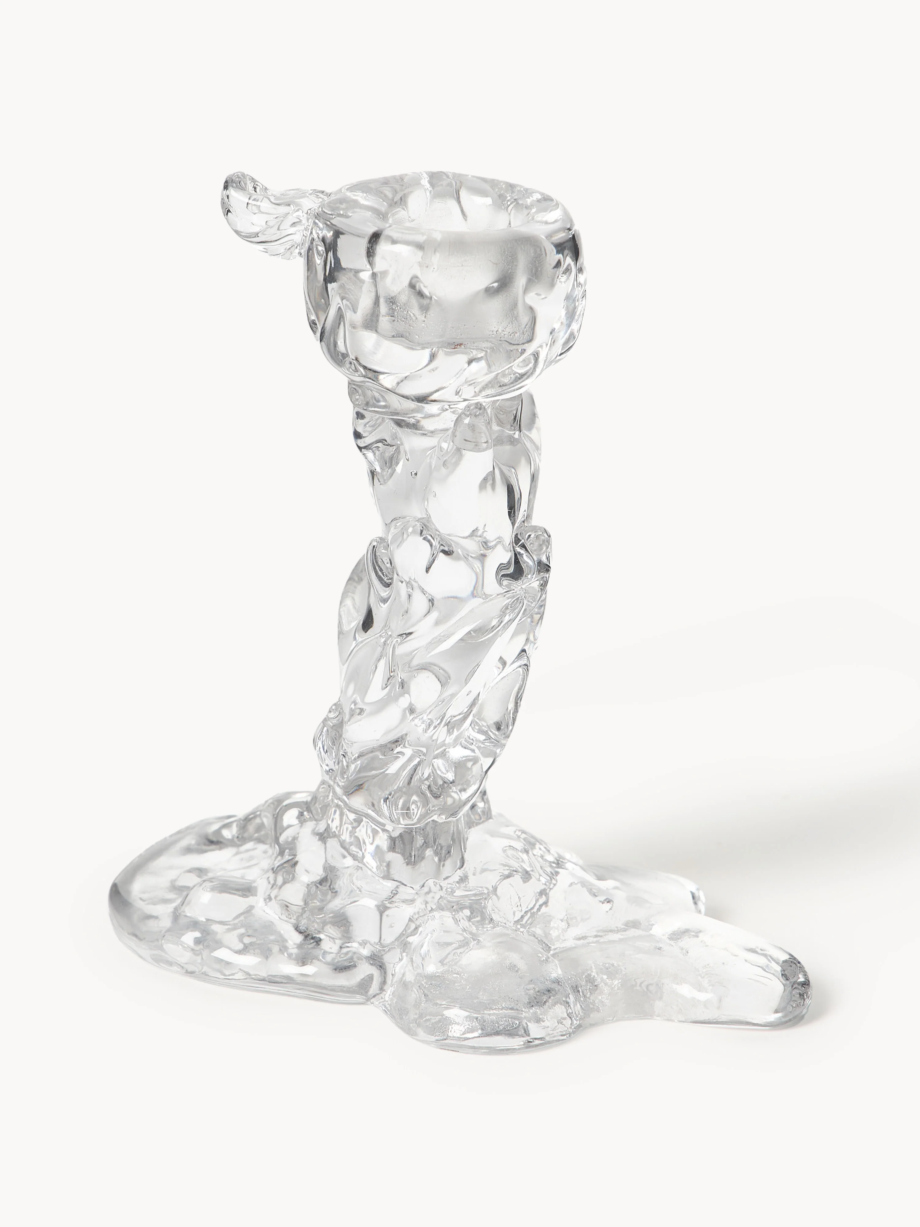 Handgefertigter Glas-Kerzenhalter Drip
