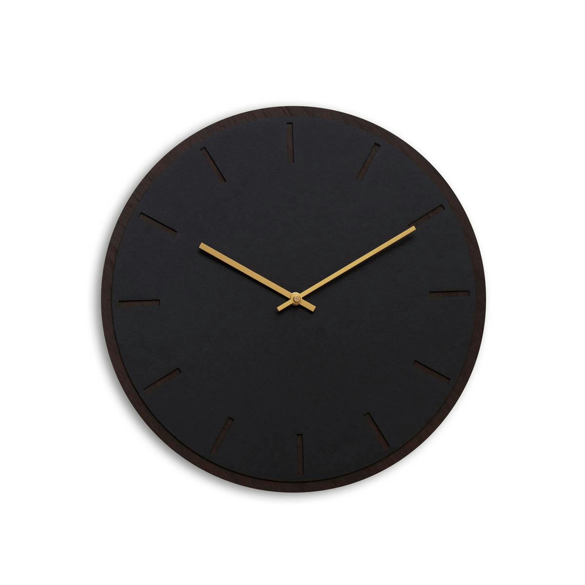 - Horloge murale en linoléum noir D38cm