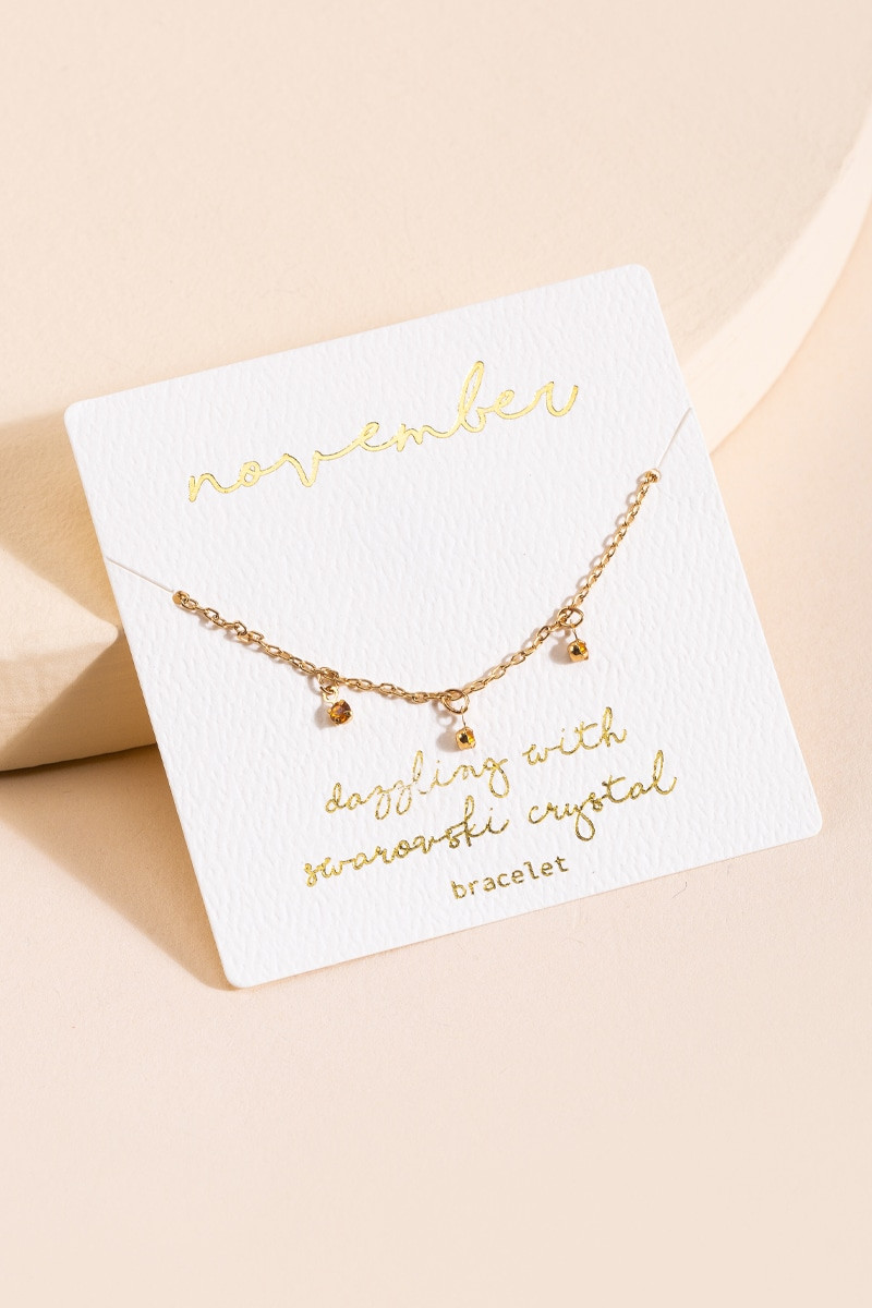 Swarovski Crystal Birthstone Bracelet